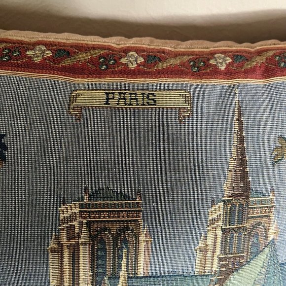 Paris Large European Tapestry Cushion Pillow Cover Home Decor 18x18" no Infill - Picture 7 of 13